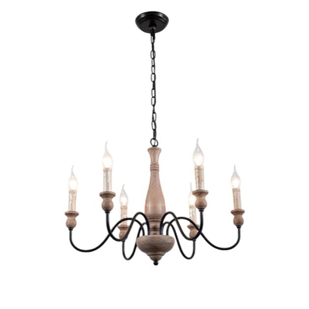 Lustre Bocage en bois et métal – vue 13