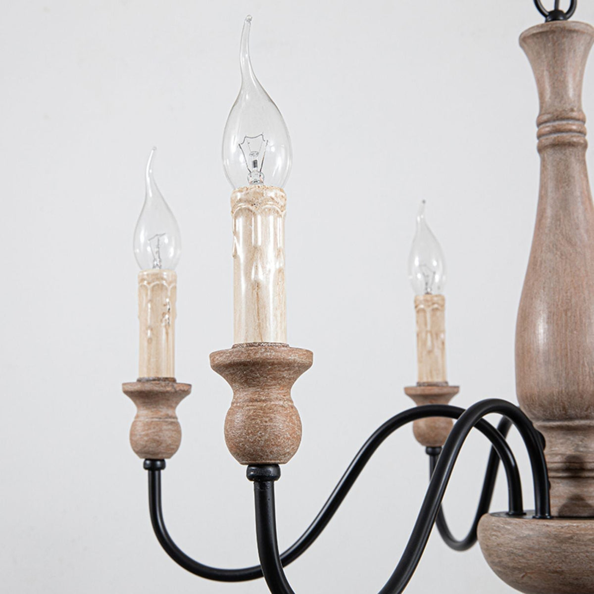 Lustre Bocage en bois et métal – vue 8