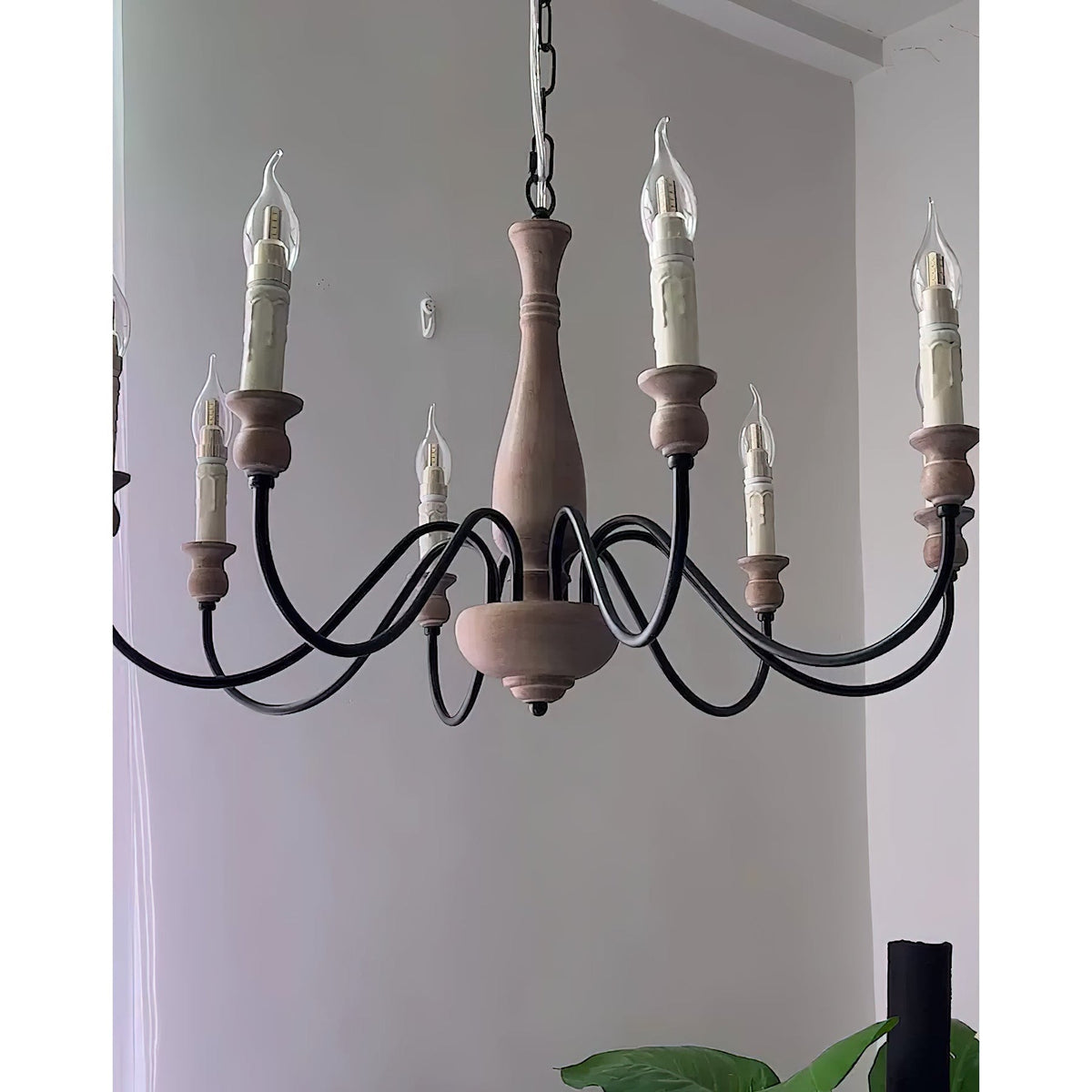 Lustre Bocage en bois et métal – vue 19