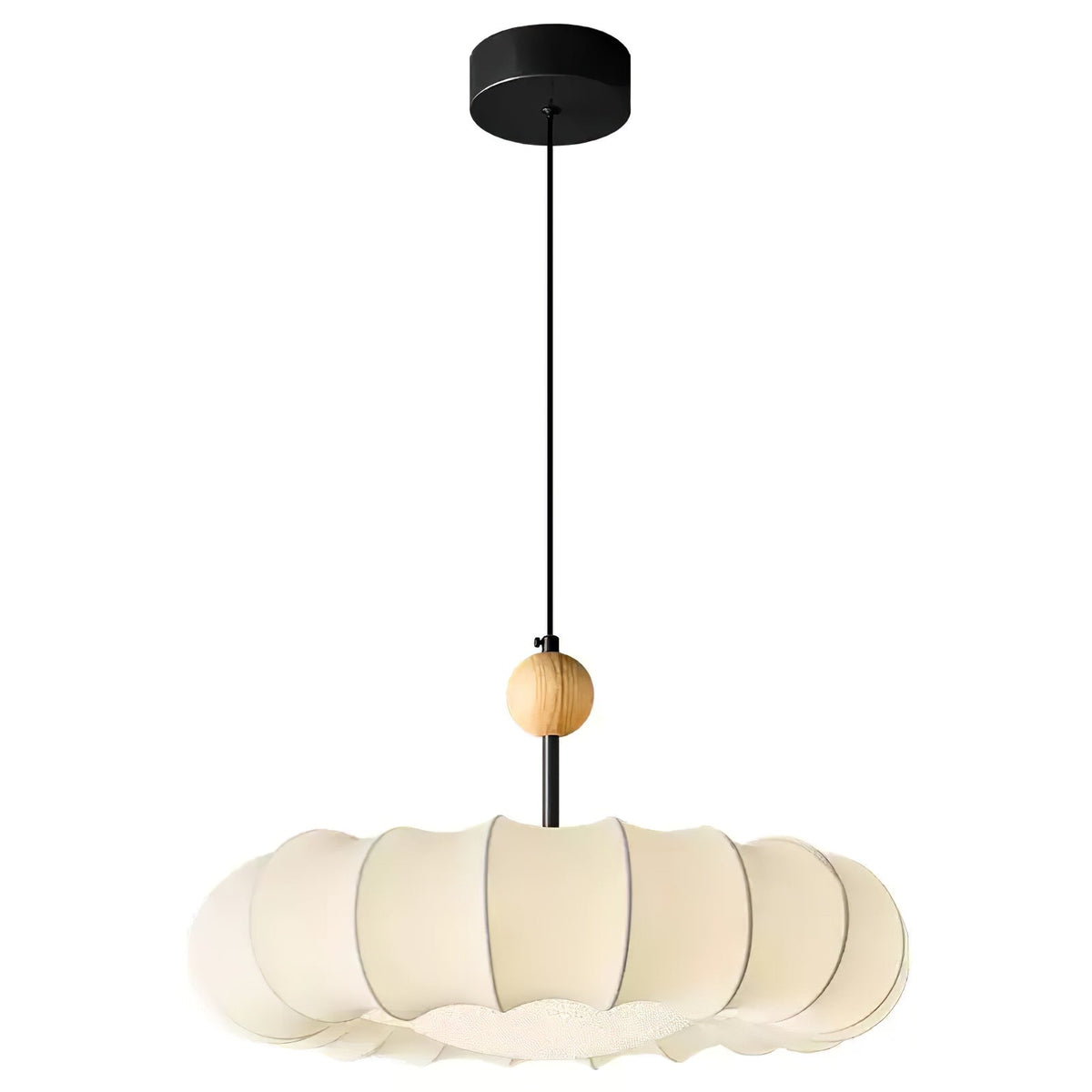 Suspension Ellébore en bois et tissu – vue 10