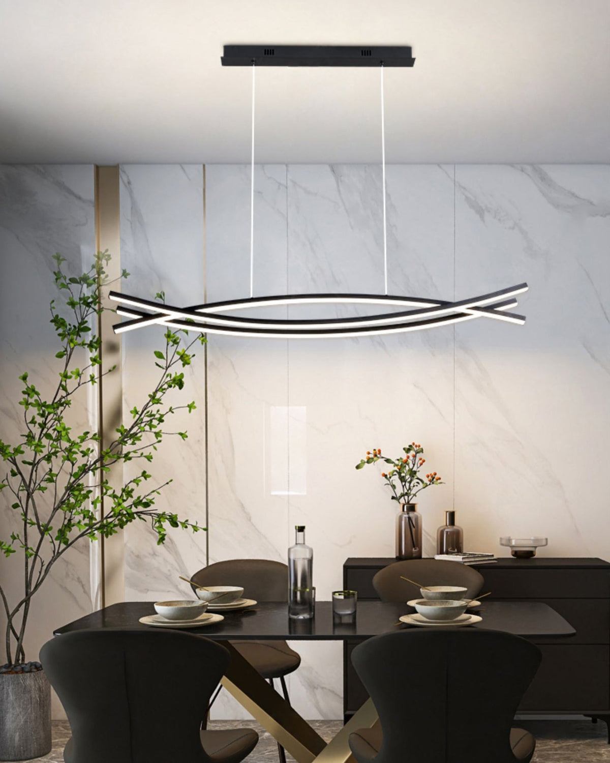 Suspension Serpentine en aluminium – vue 8