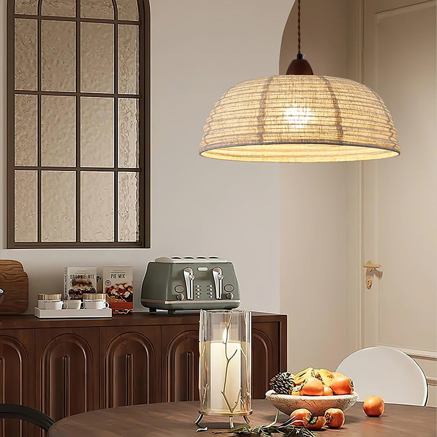 Suspension Valensole en tissu et bois – vue 3