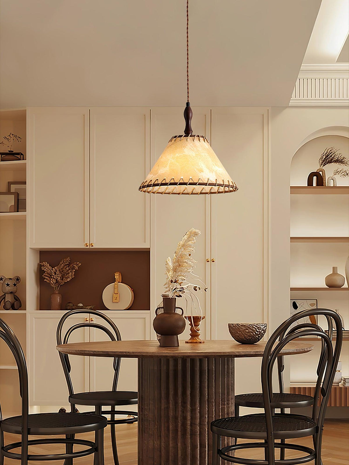 Suspension Valensole en tissu et bois – vue 5