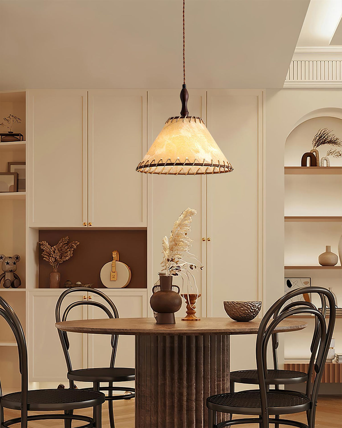 Suspension Valensole en tissu et bois – vue 7