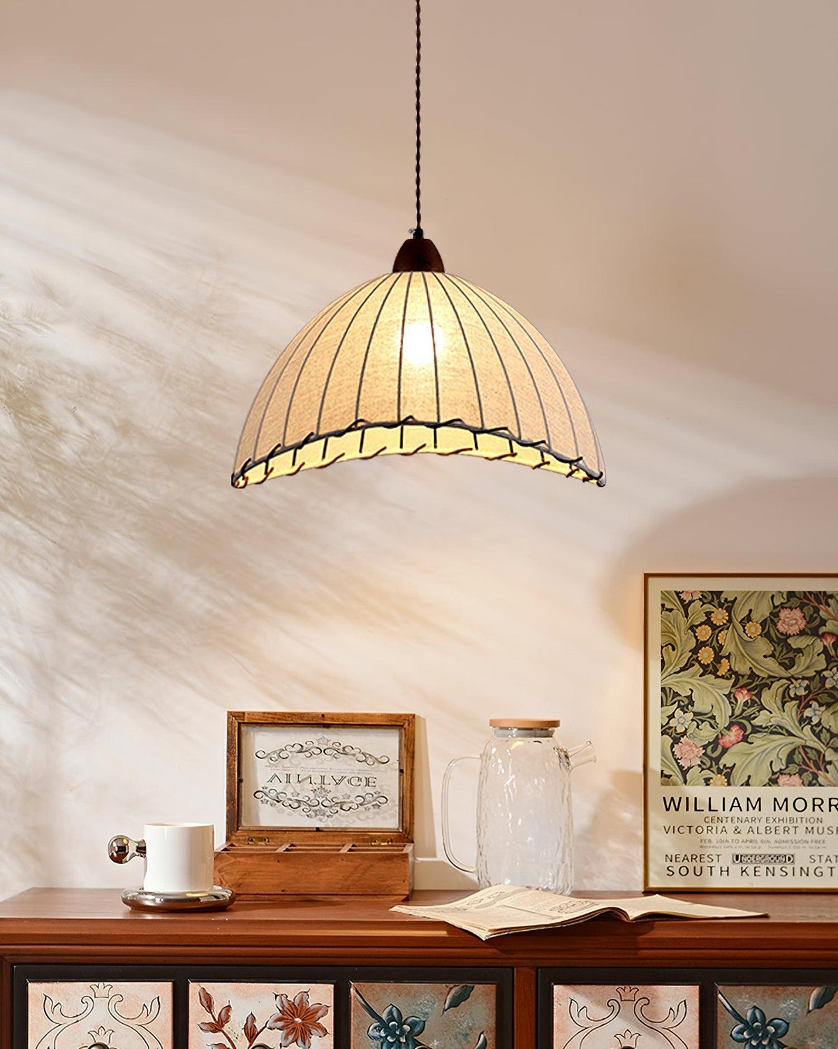 Suspension Valensole en tissu et bois – vue 25