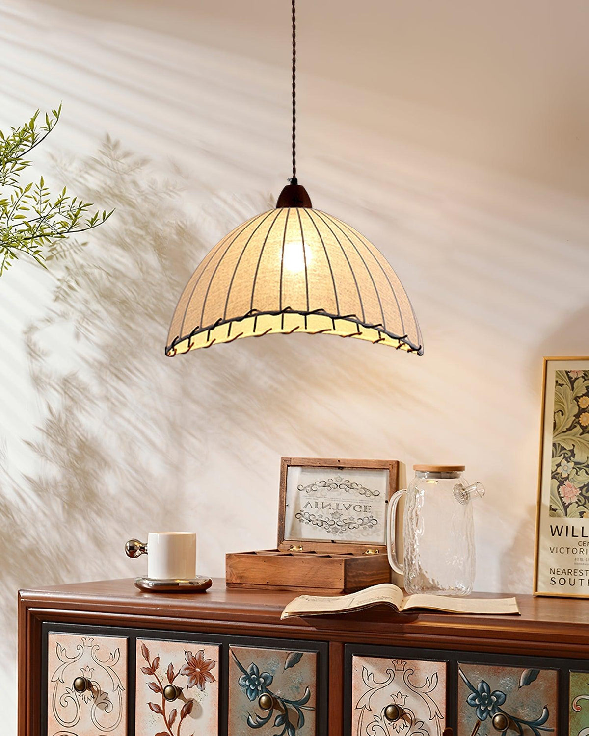 Suspension Valensole en tissu et bois – vue 33