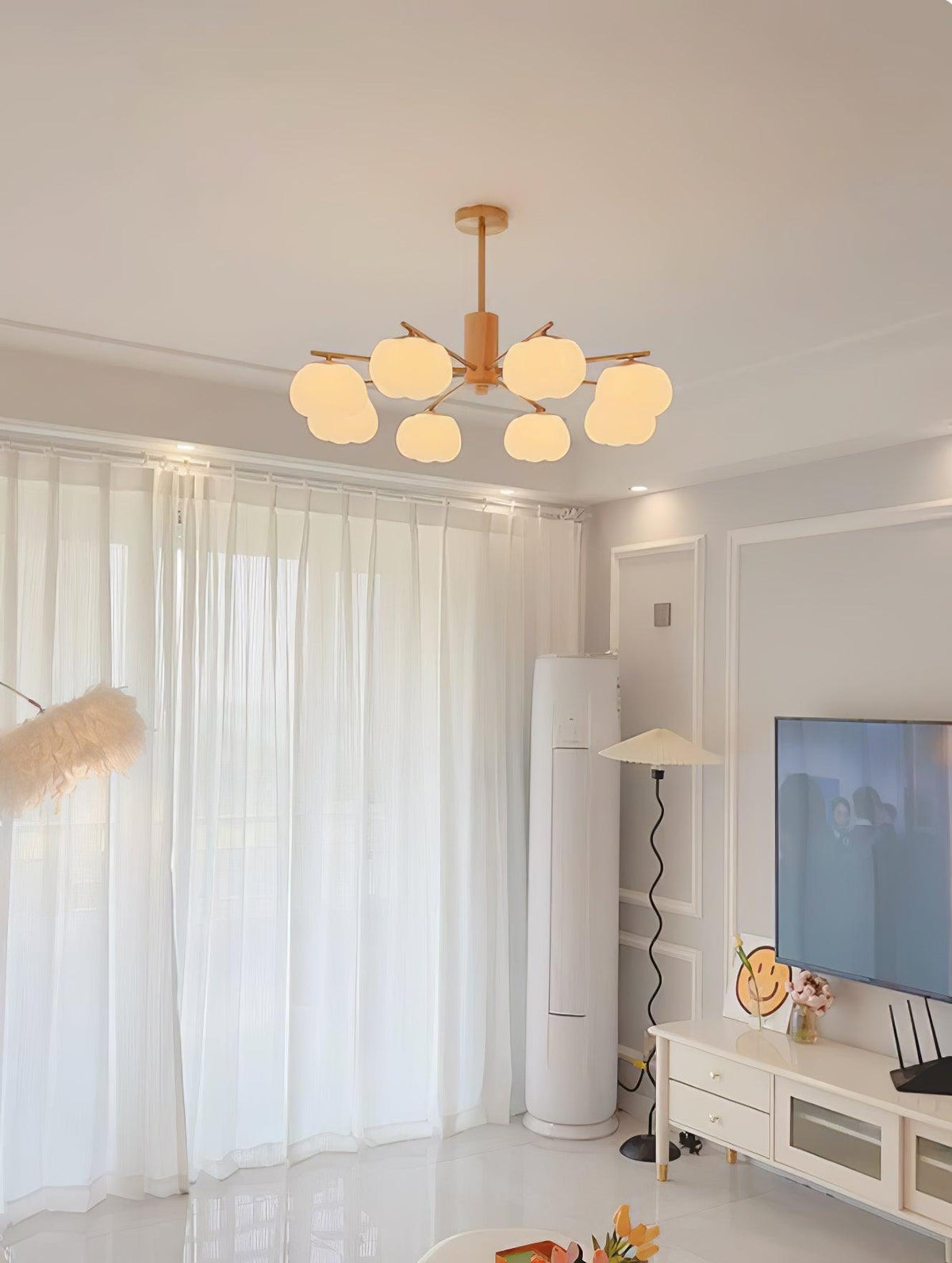 Lustre Toison en bois et métal – vue 2