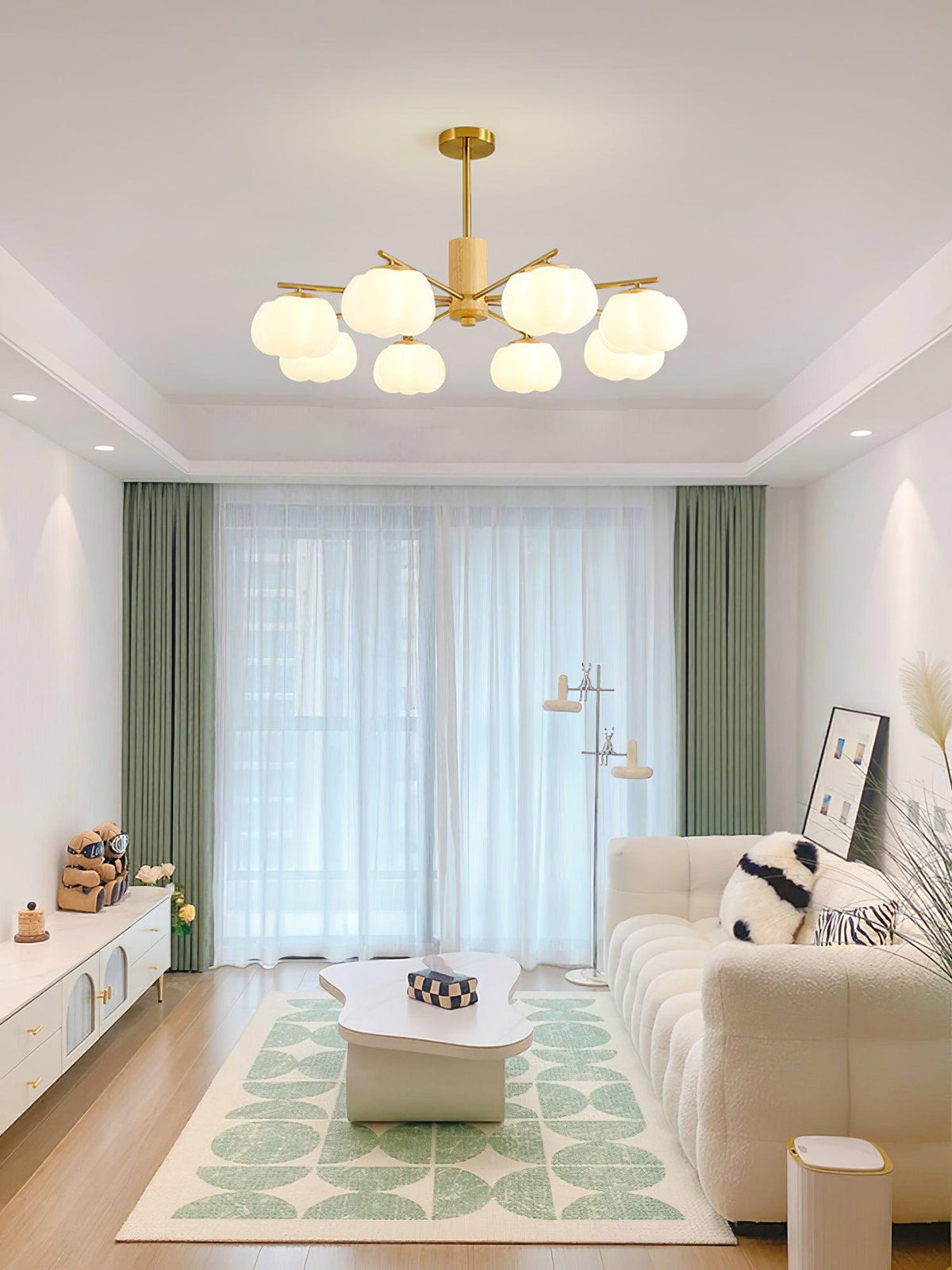 Lustre Toison en bois et métal – vue 13