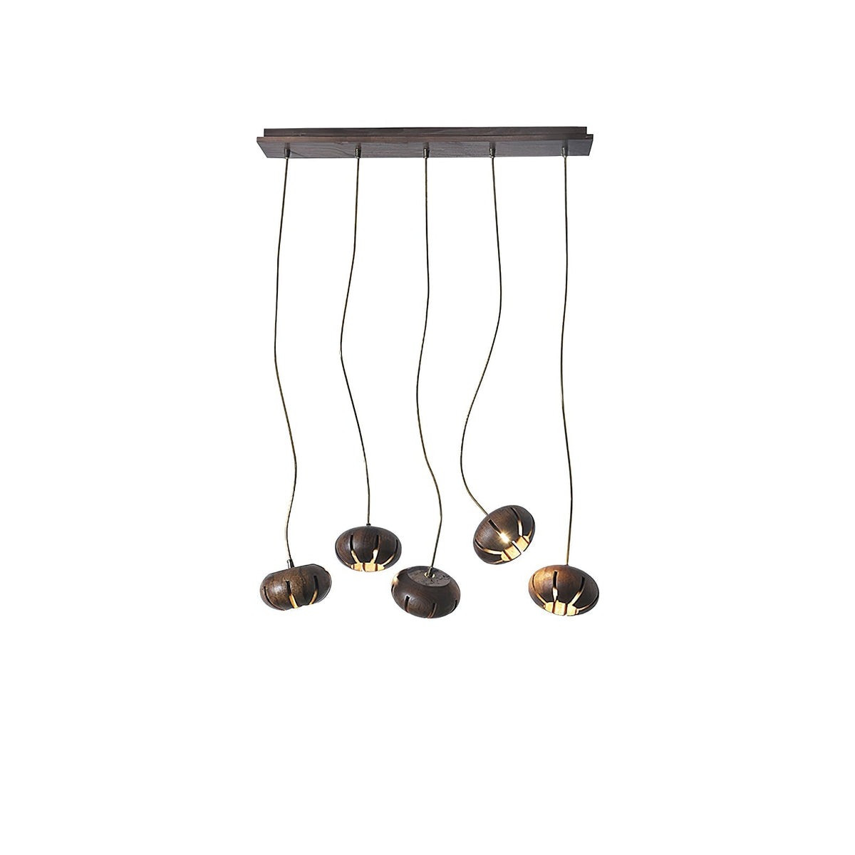 Lustre Thalie en marbre et bois – vue 10