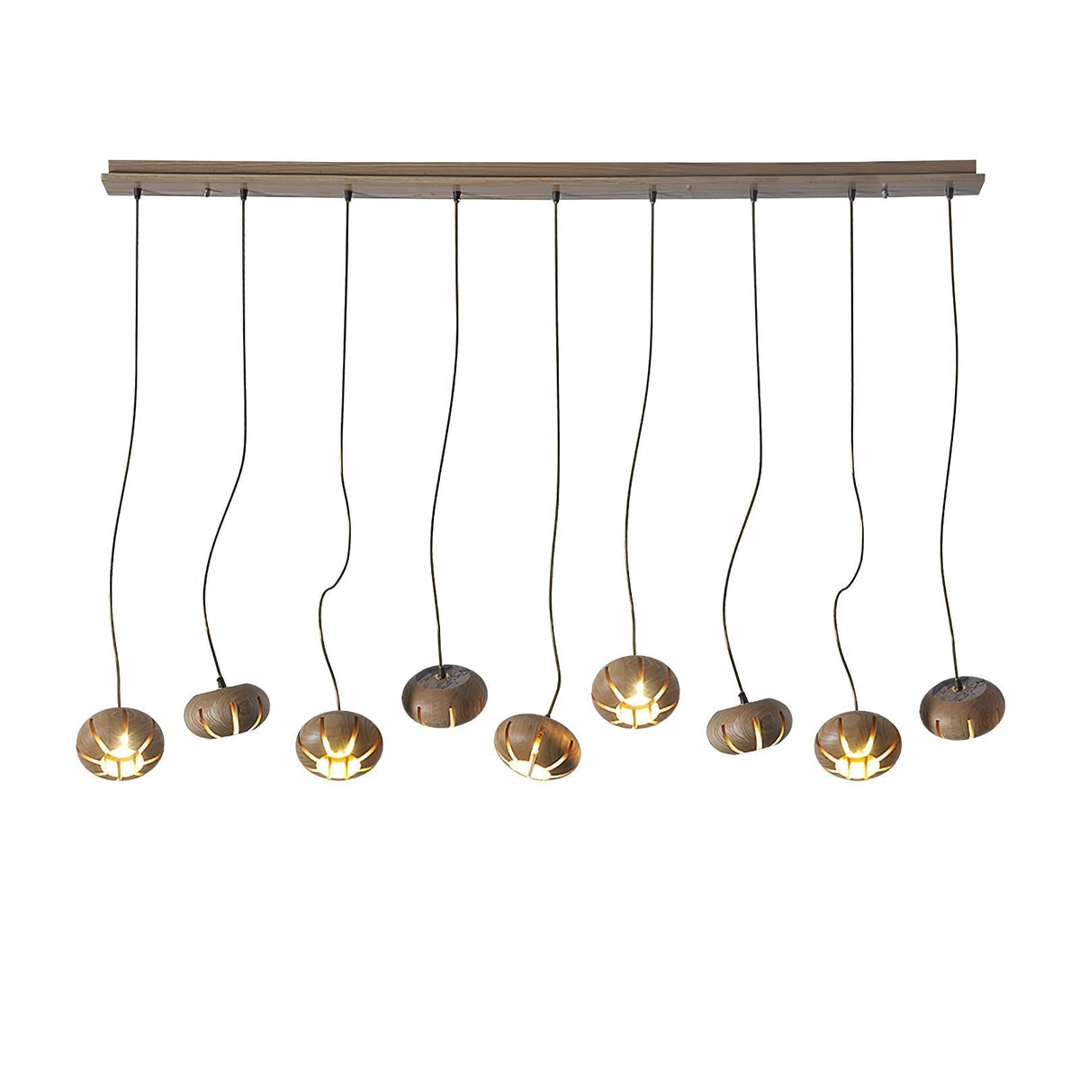 Lustre Thalie en marbre et bois – vue 26