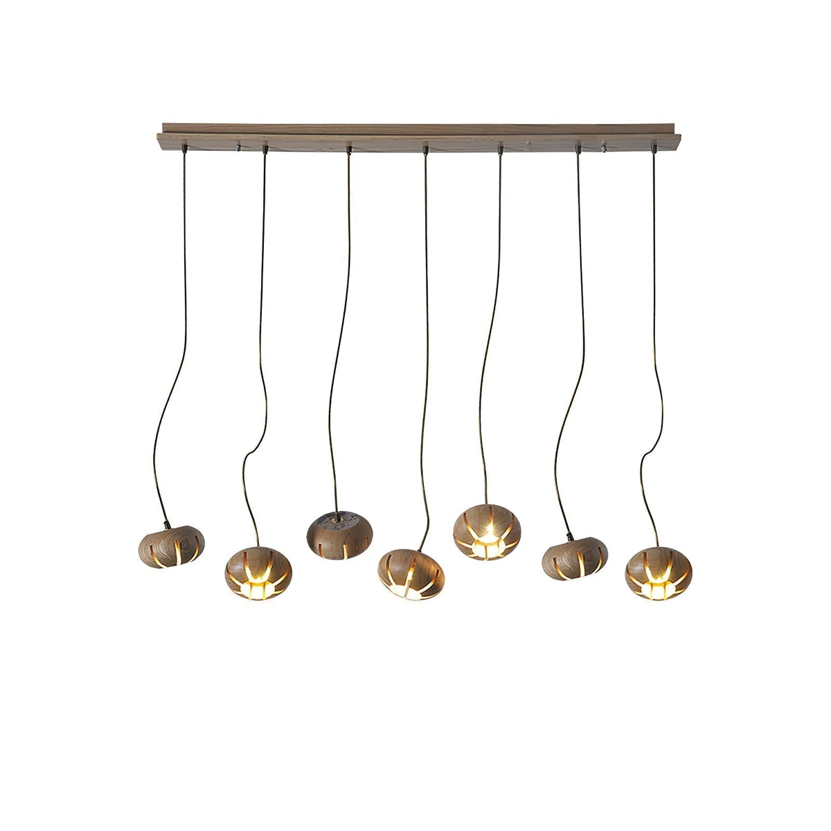 Lustre Thalie en marbre et bois – vue 24