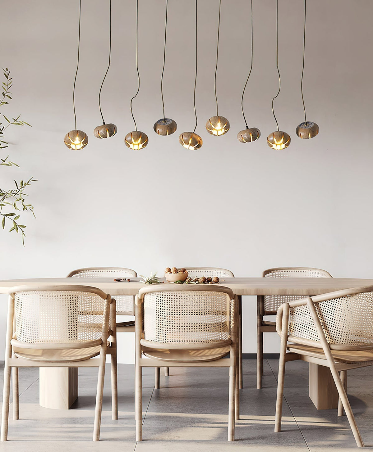 Lustre Thalie en marbre et bois – vue 47