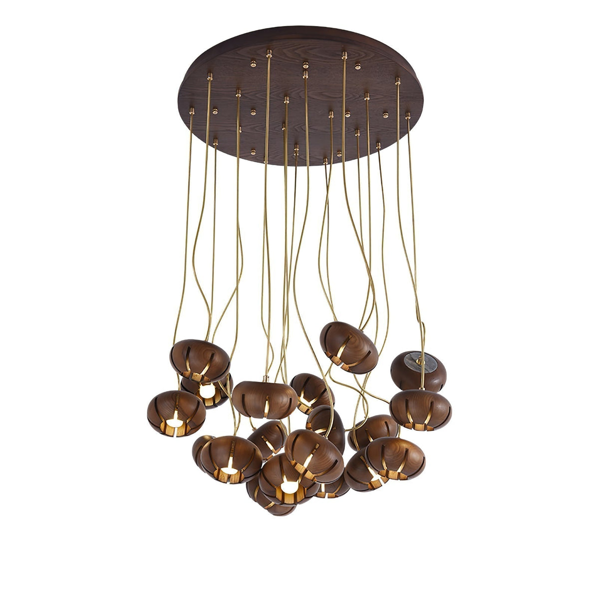 Lustre Thalie en marbre et bois – vue 35