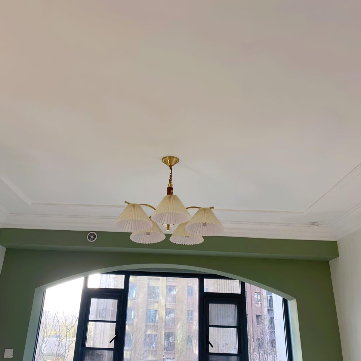 Lustre Atoll en laiton et noyer – vue 30