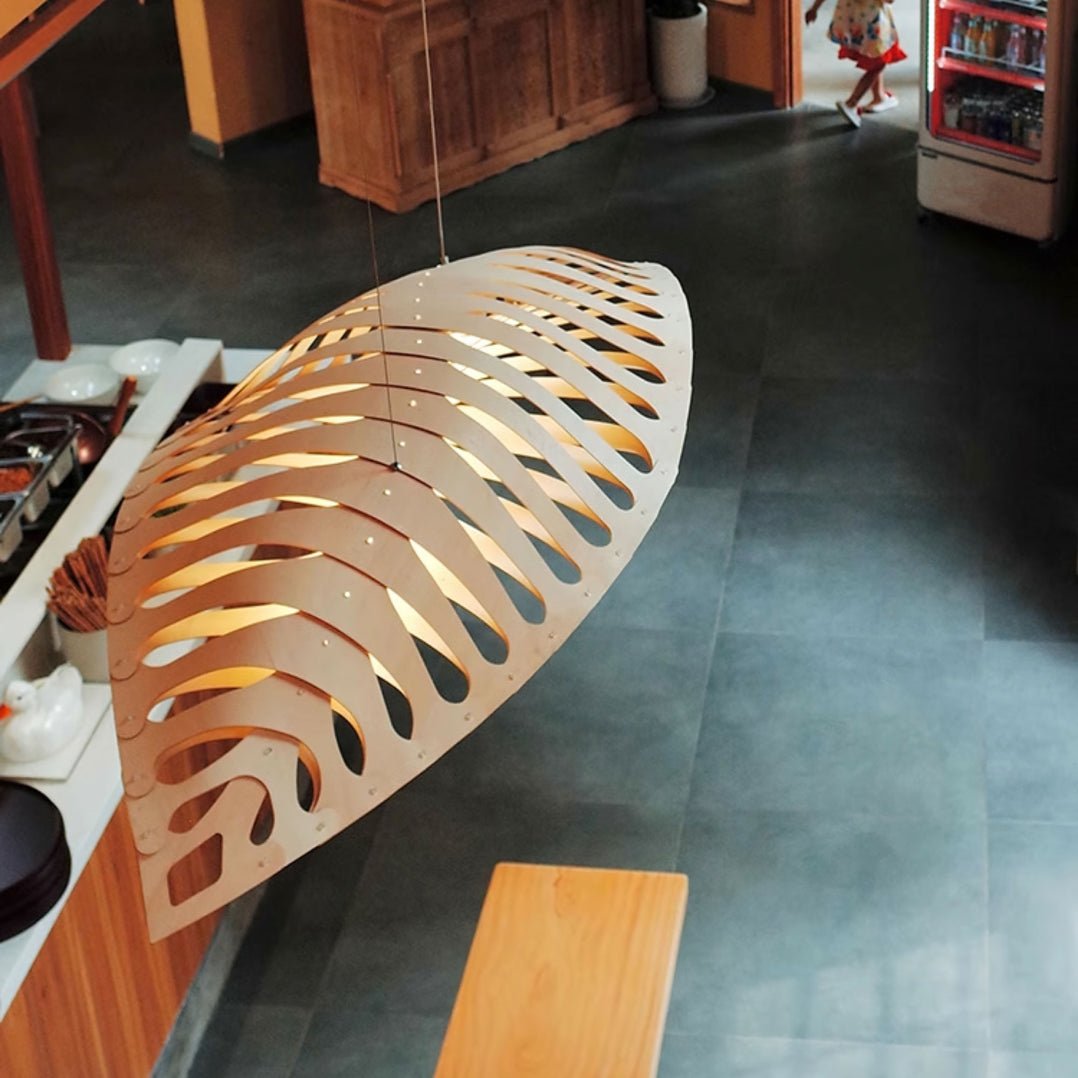 Suspension Améthyste en bois et métal – vue 2