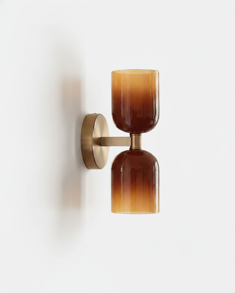 Applique murale Ambre en verre et métal doré – faubourg & fils
