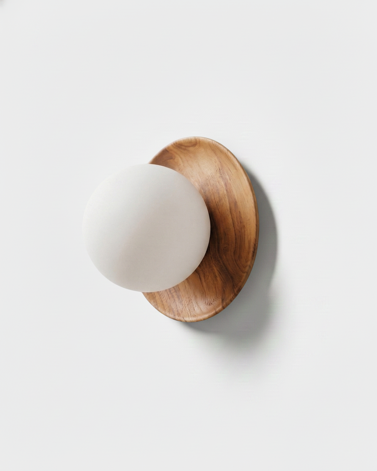 Applique murale Éclipse en bois et verre givré – faubourg & fils