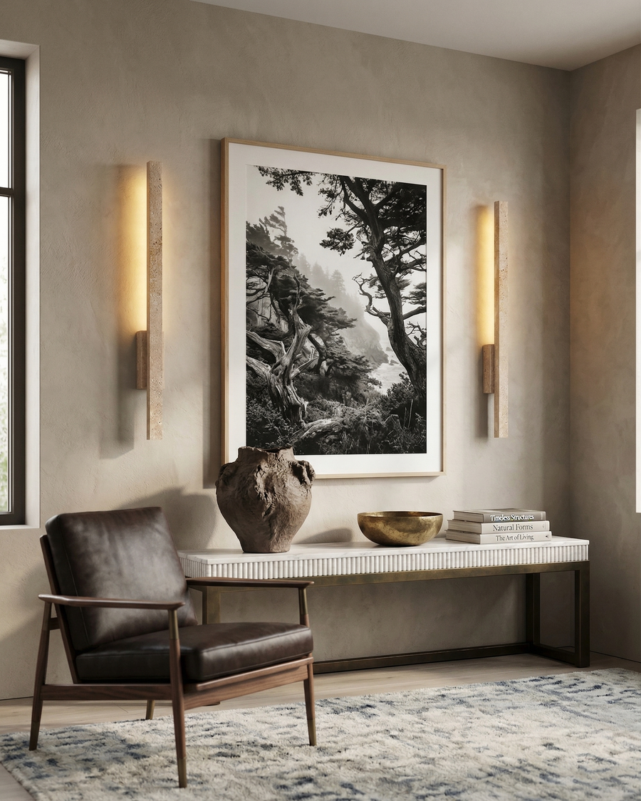 Applique murale Horizon, version bois clair