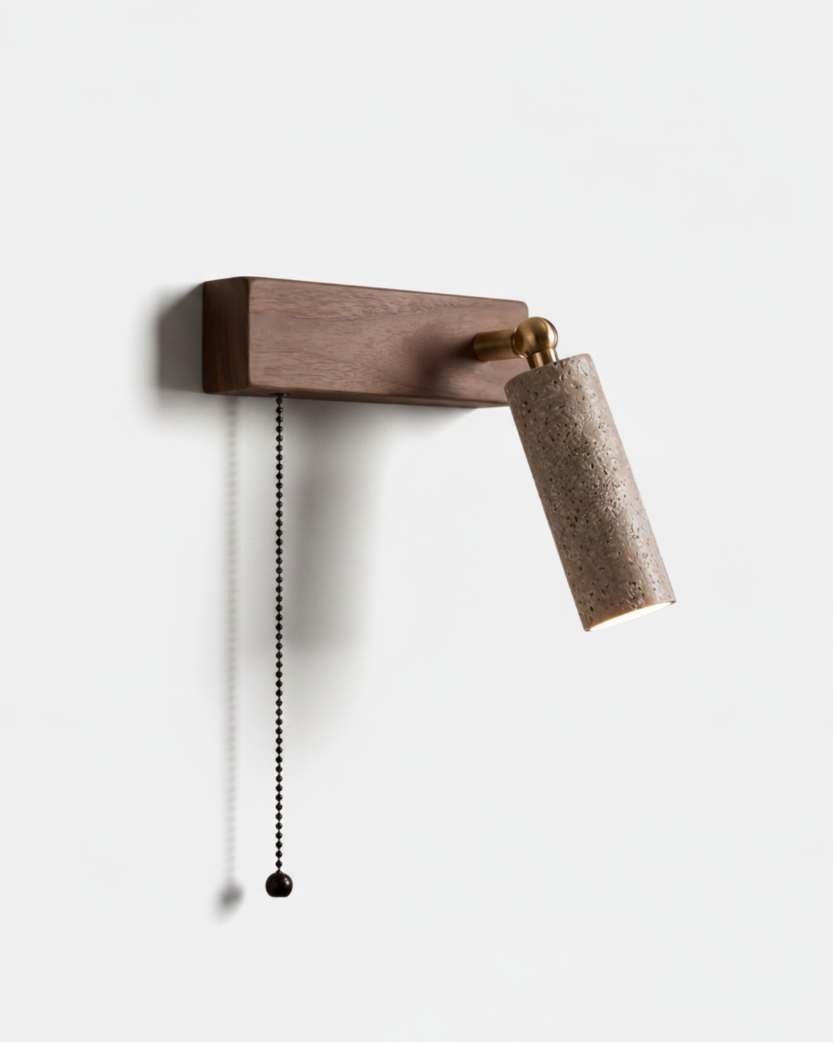 Applique murale Liseuse en travertin et bois – faubourg & fils