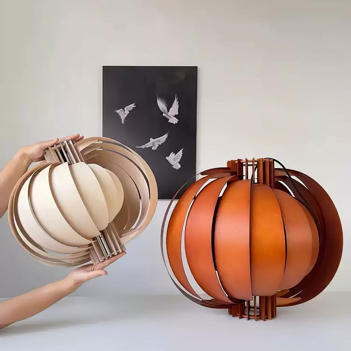 Suspension Mandarine en bois et métal – vue 30