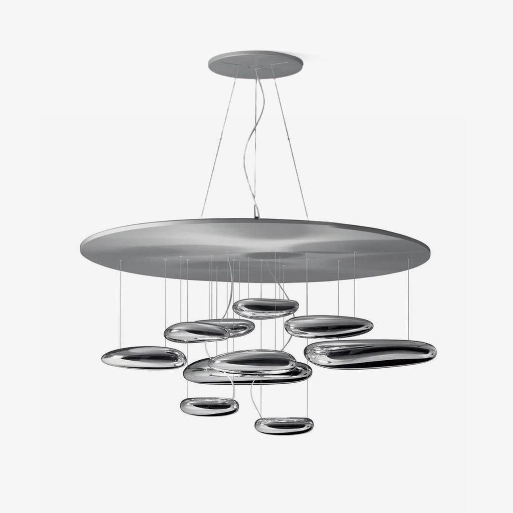 Lustre Andromède en aluminium et verre – faubourg & fils
