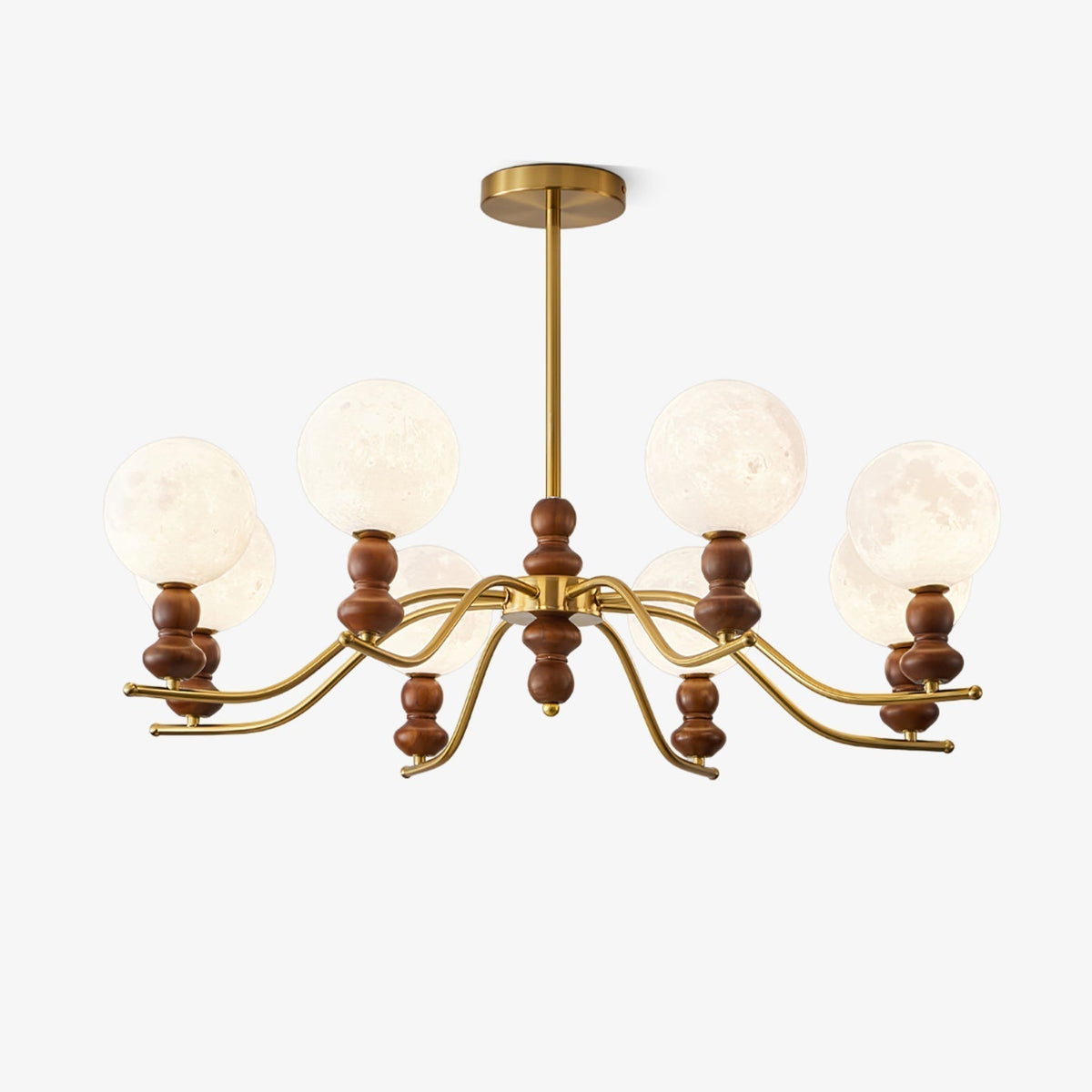 Lustre Babette en bois et laiton – faubourg & fils