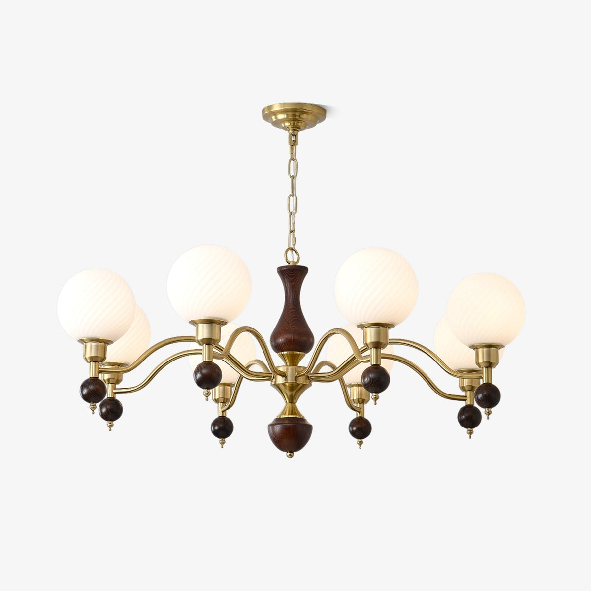 Lustre Bandol en noyer et verre – faubourg & fils