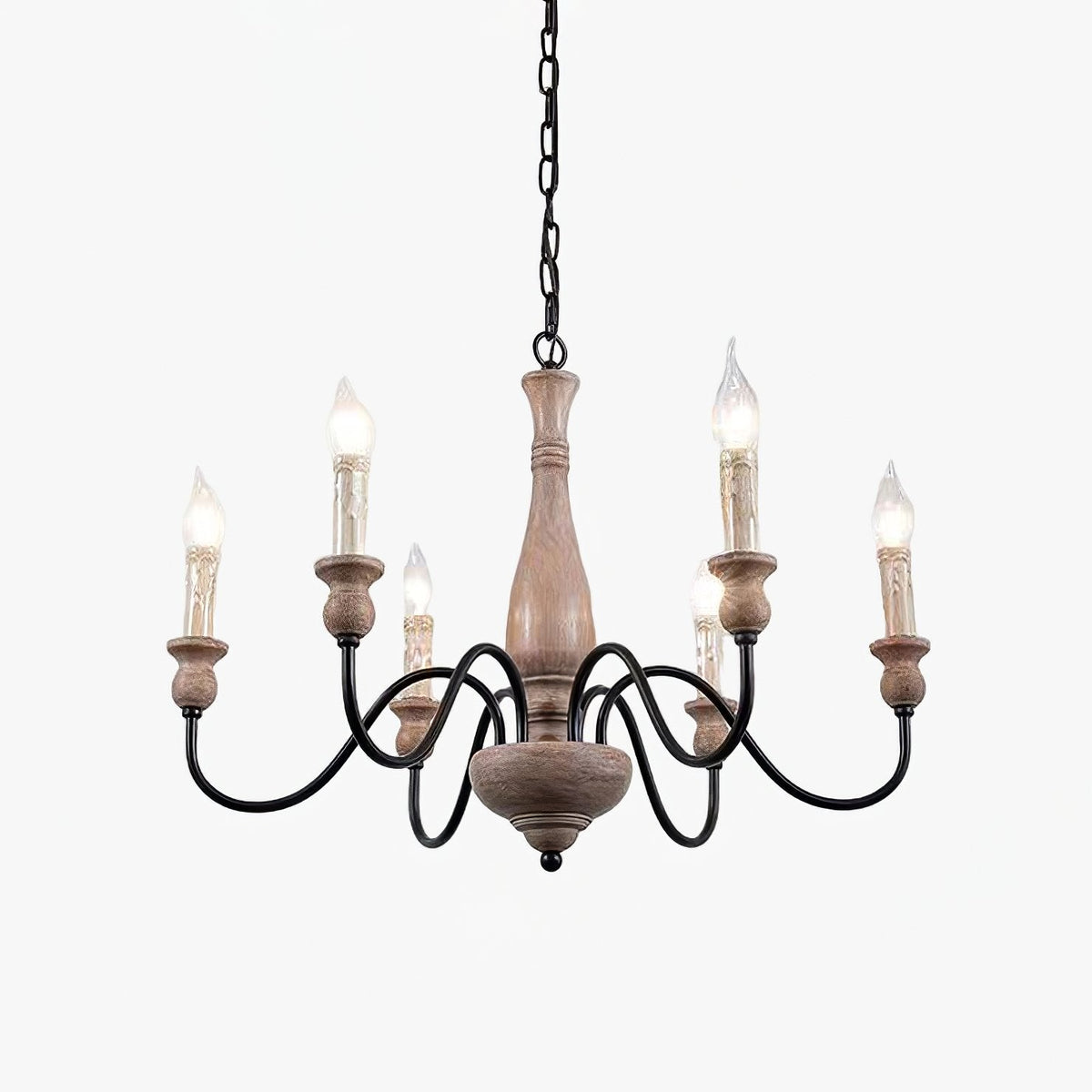 Lustre Bocage en bois et métal – faubourg & fils