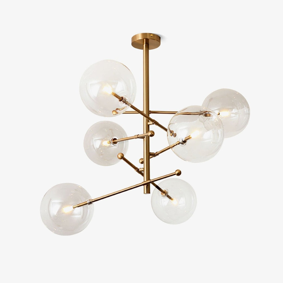 Lustre Boudoir en verre et métal – faubourg & fils