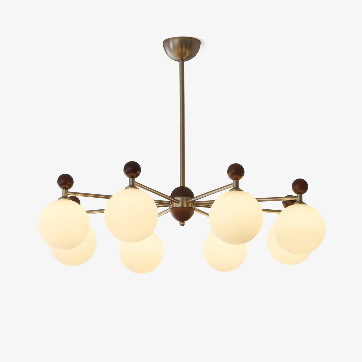 Lustre Caravelle en verre et bois – faubourg & fils