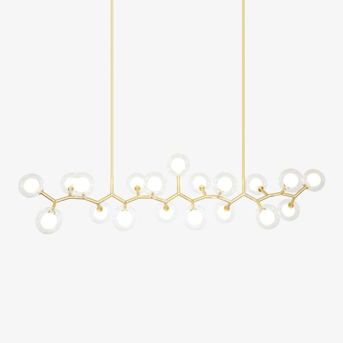 Lustre Caroline en laiton et verre – faubourg & fils