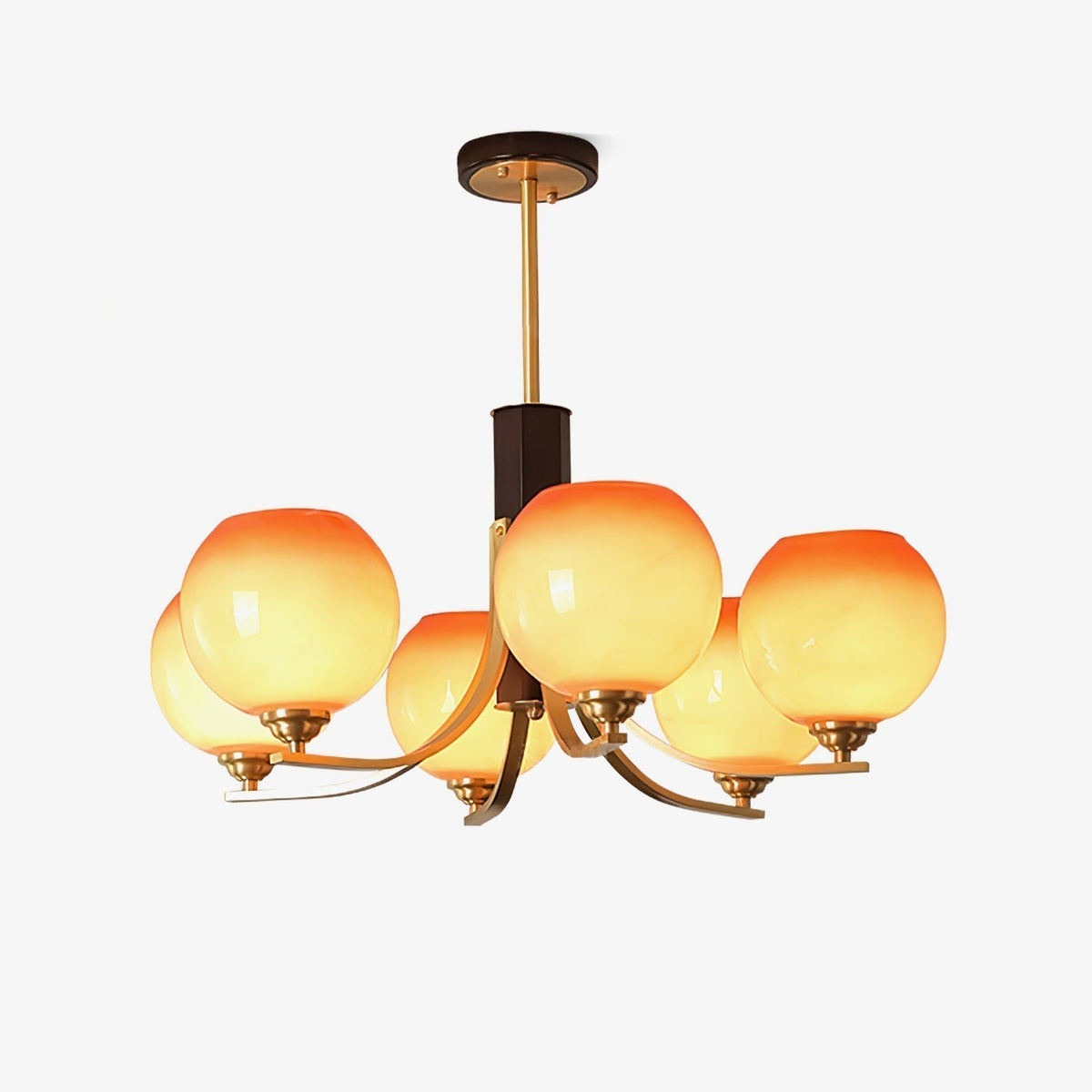 Lustre Clochette en verre et bois – faubourg & fils