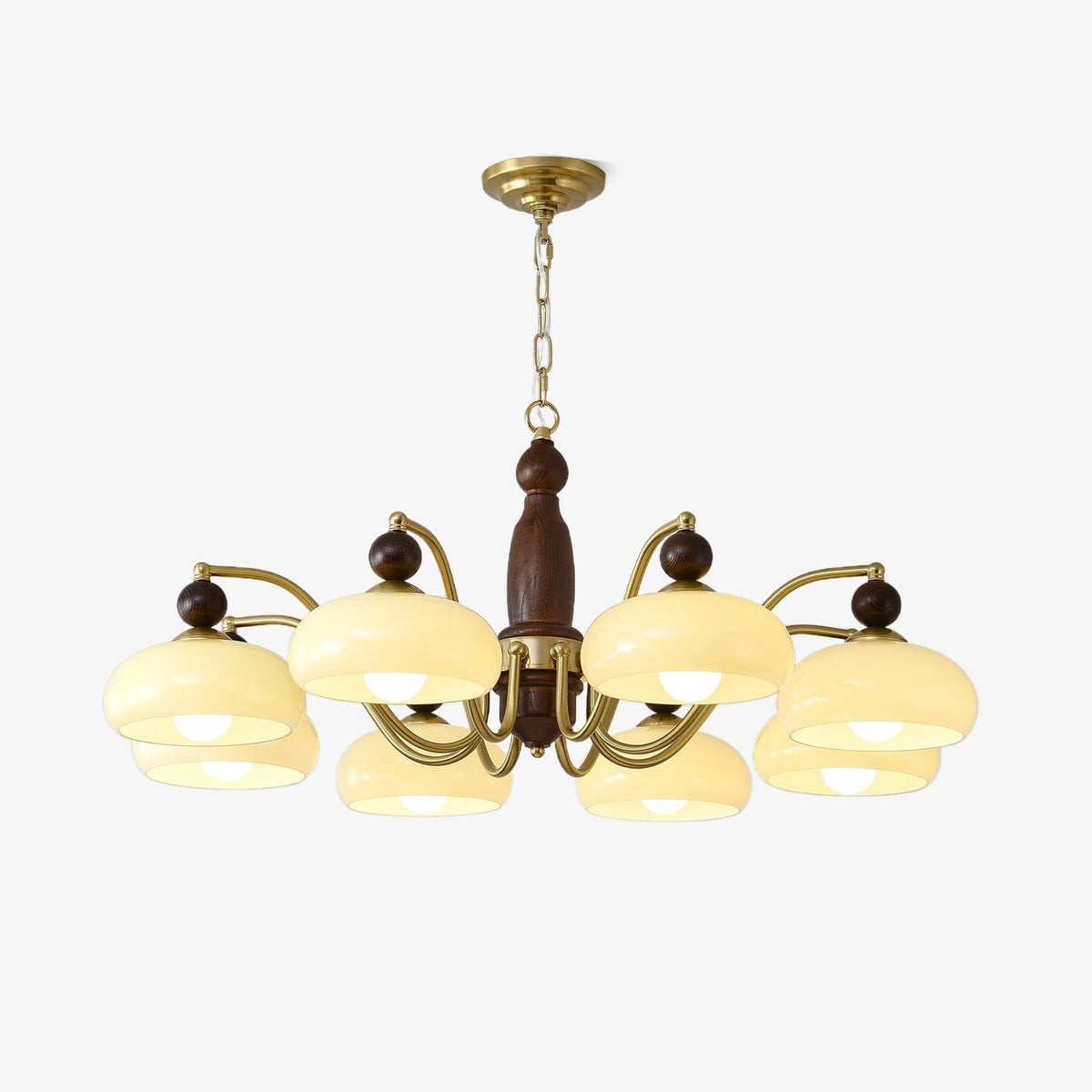 Lustre Comète en verre et bois – faubourg & fils