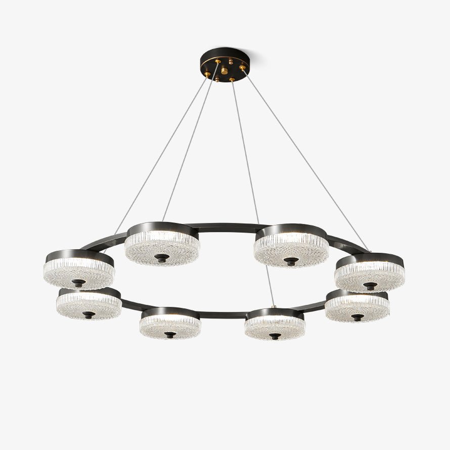 Lustre Delta en verre et laiton – faubourg & fils