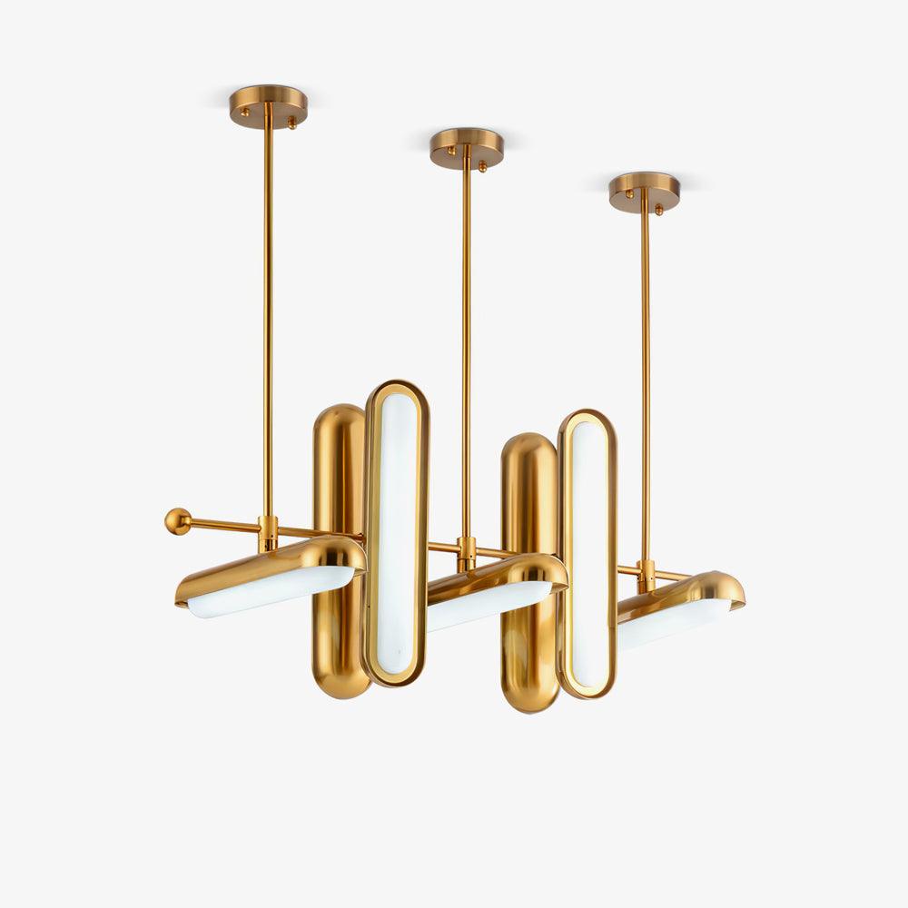Lustre Fougère en laiton et verre – faubourg & fils