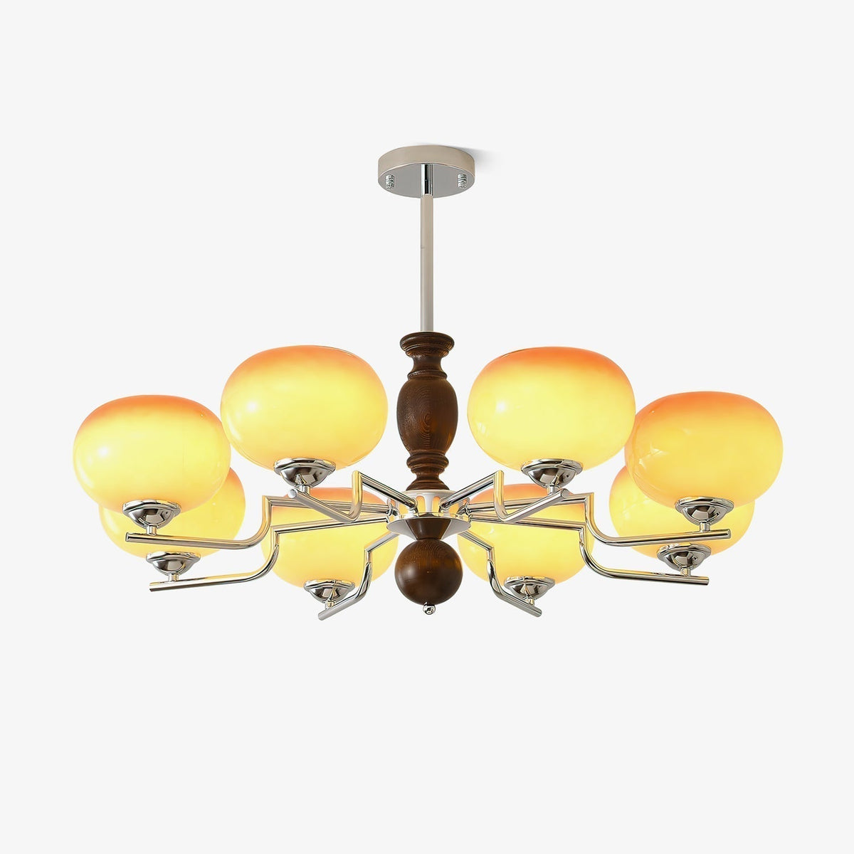 Lustre Galaxie en verre et bois – faubourg & fils