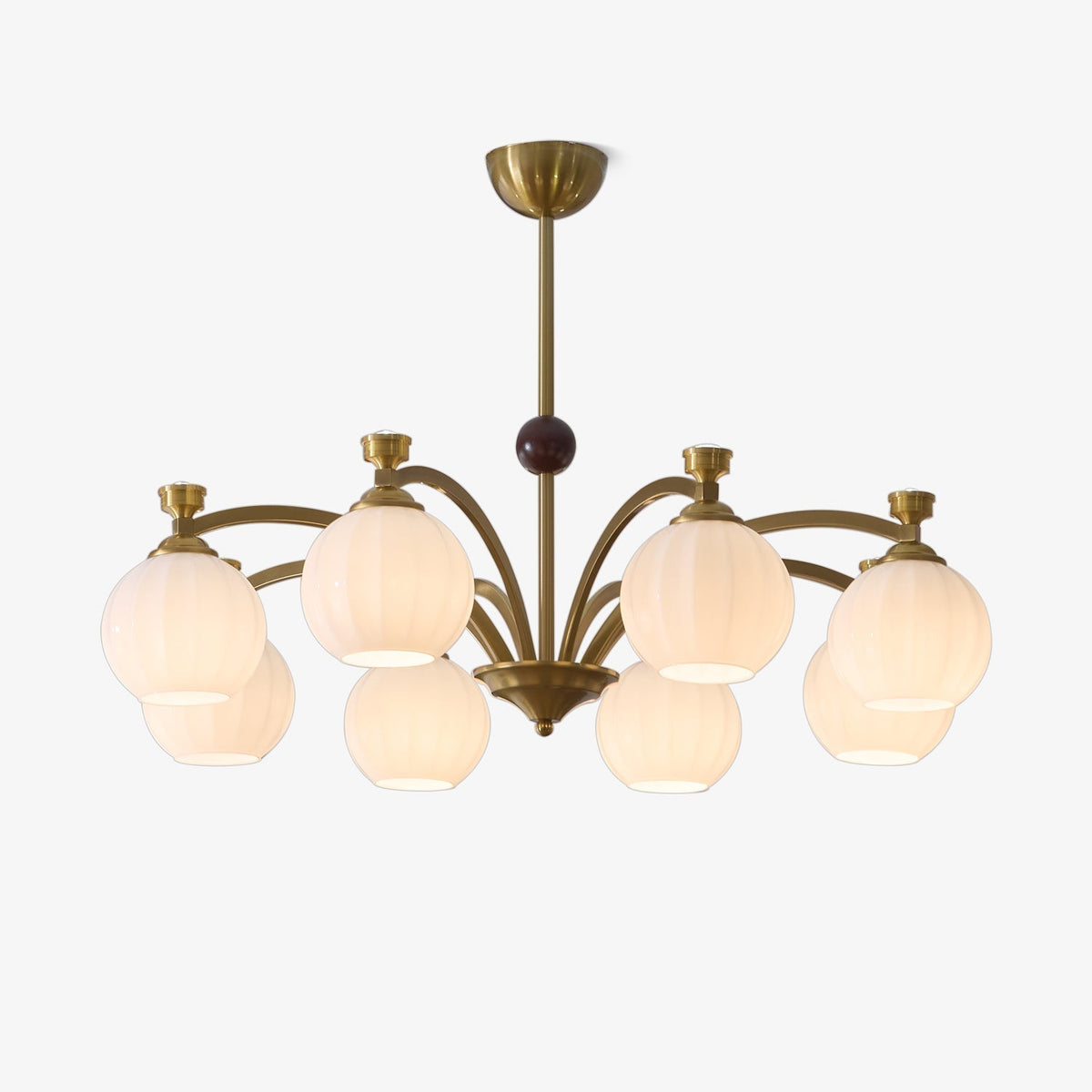 Lustre Genêt en verre et bois – faubourg & fils
