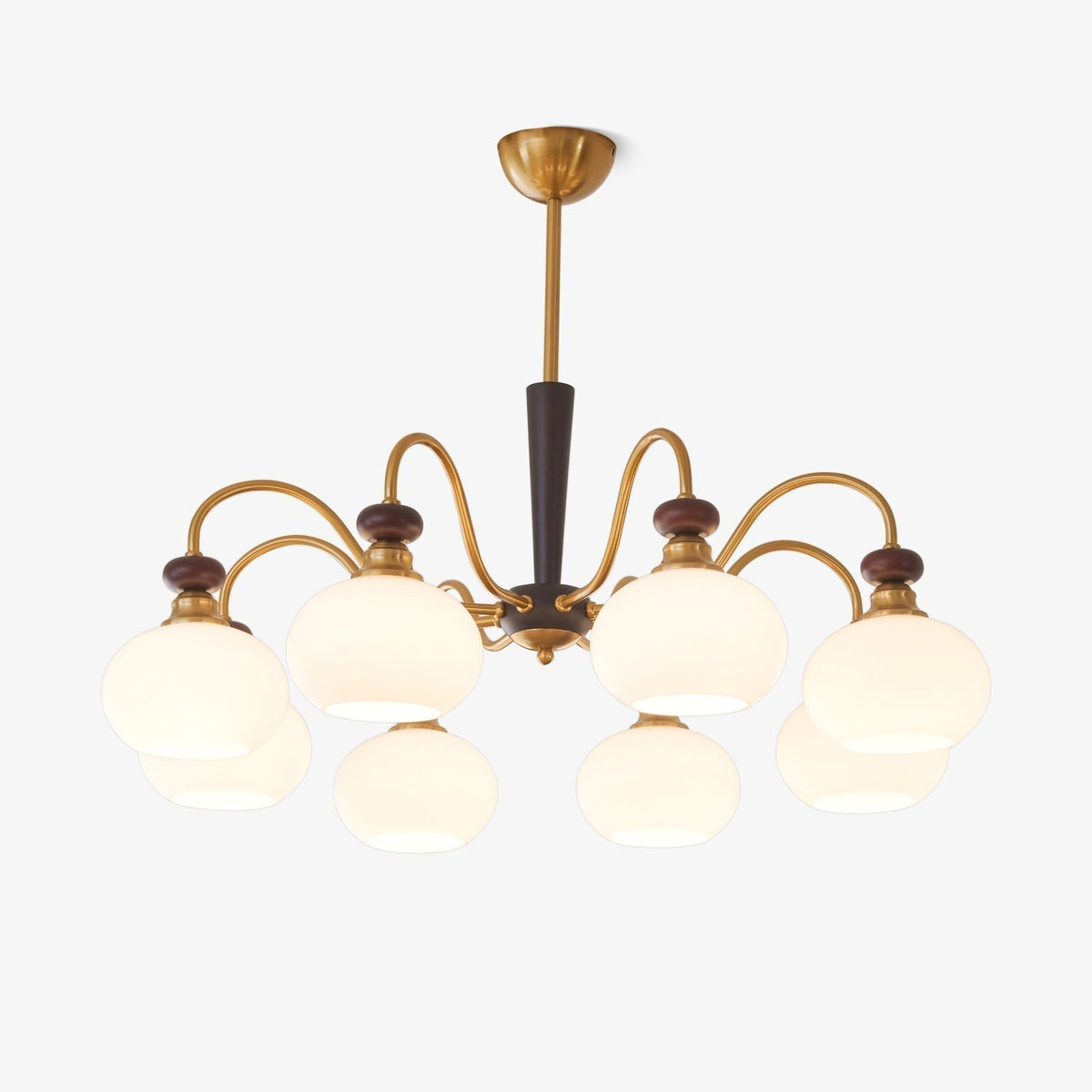 Lustre Hermine en verre et bois – faubourg & fils