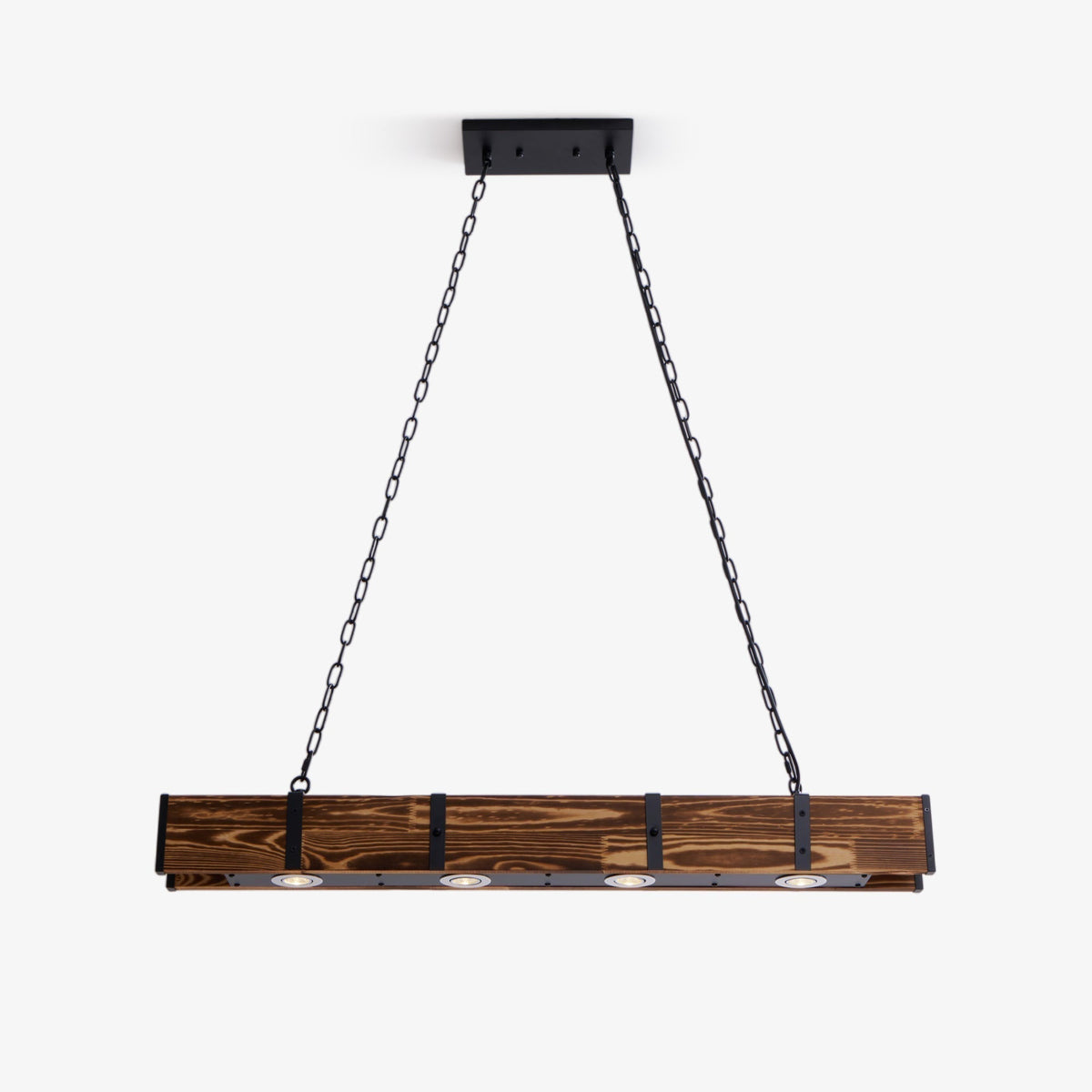 Lustre Lacanau en bois et fer – faubourg & fils