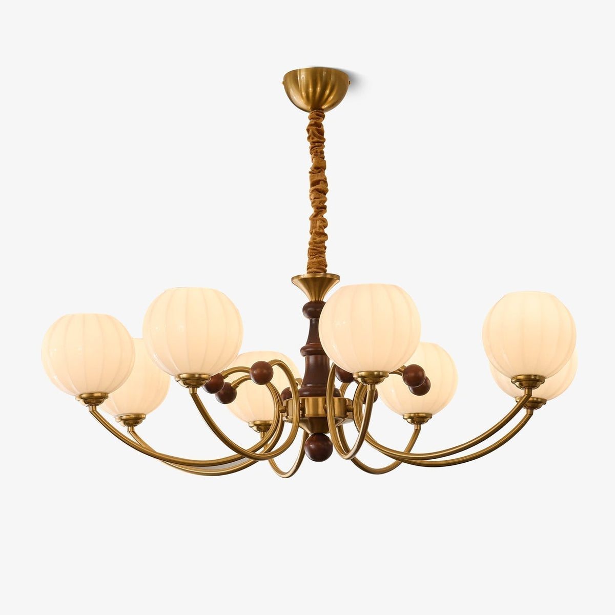 Lustre Malachite en bois et verre – faubourg & fils