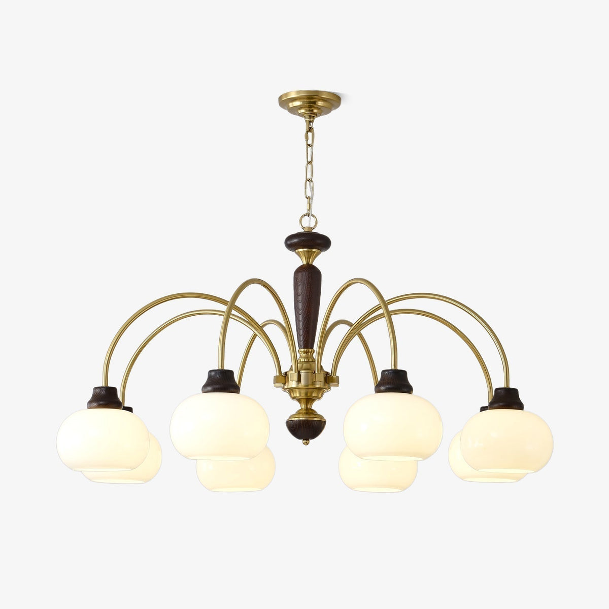 Lustre Menthe en verre et bois – faubourg & fils