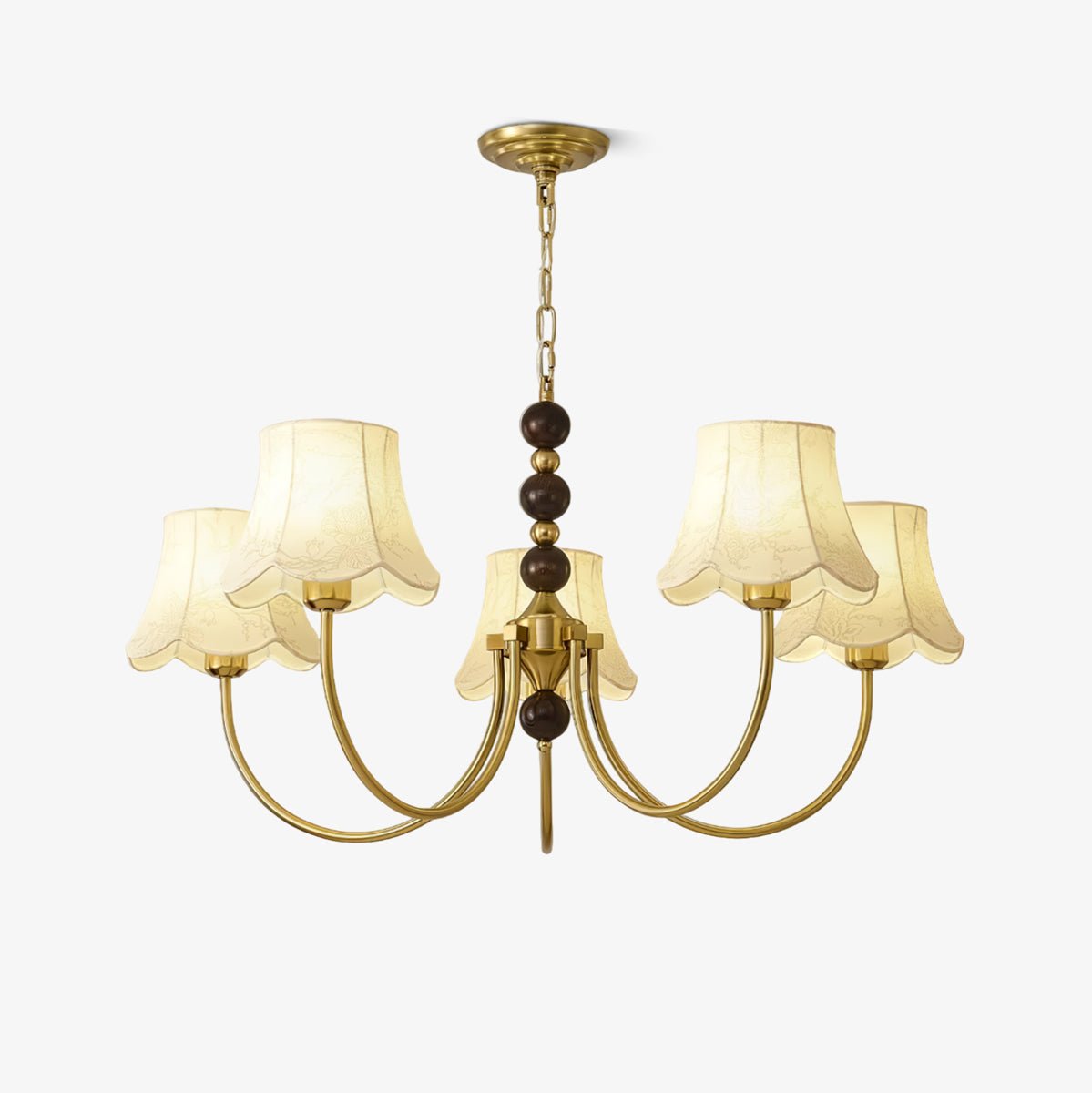 Lustre Pléiade en tissu et bois – faubourg & fils