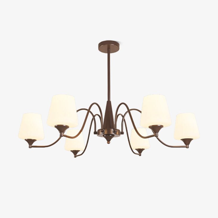 Lustre Rosace en verre et métal – faubourg & fils
