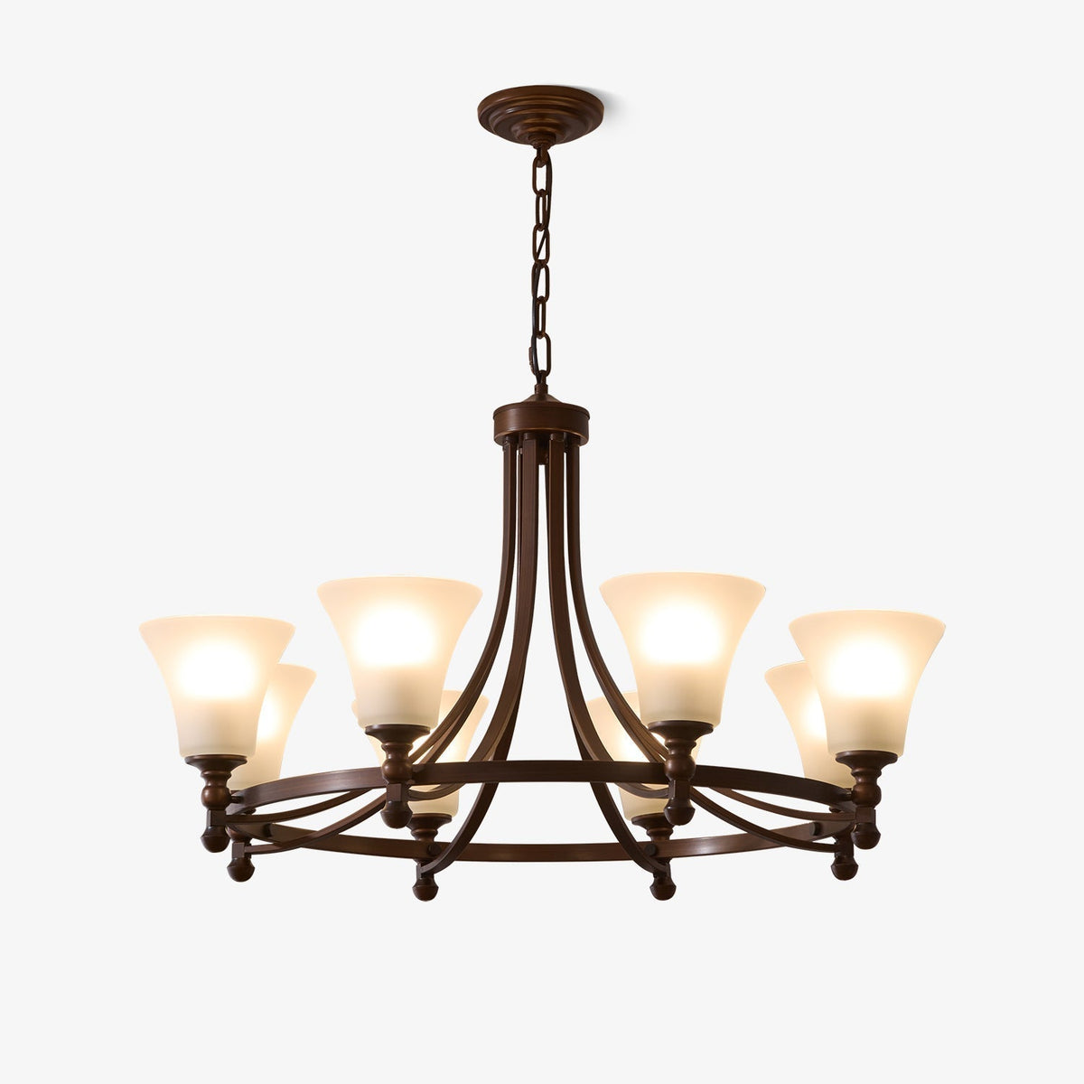 Lustre Rossignol en verre et métal – faubourg & fils