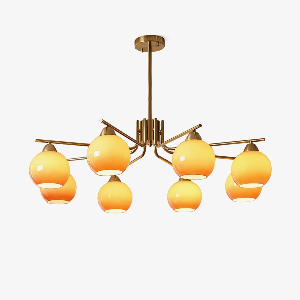 Lustre Sablier en laiton et verre – faubourg & fils