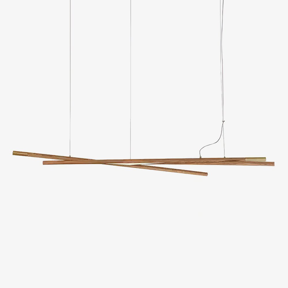 Lustre Saturne en bois et métal – faubourg & fils