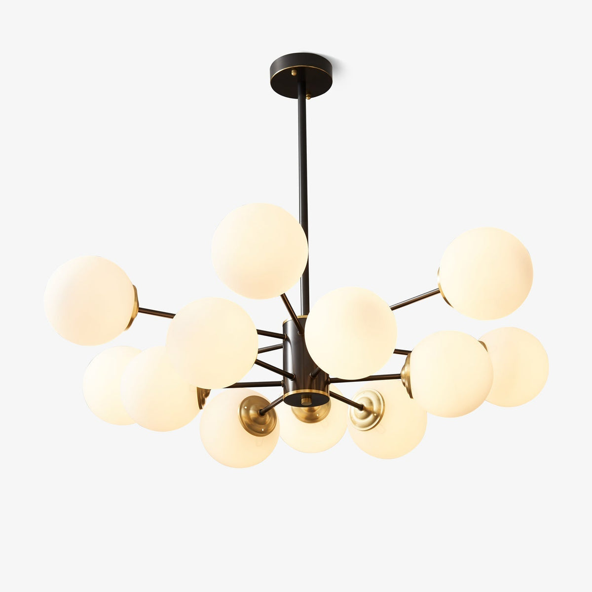 Lustre Sylphe en verre et laiton – faubourg & fils