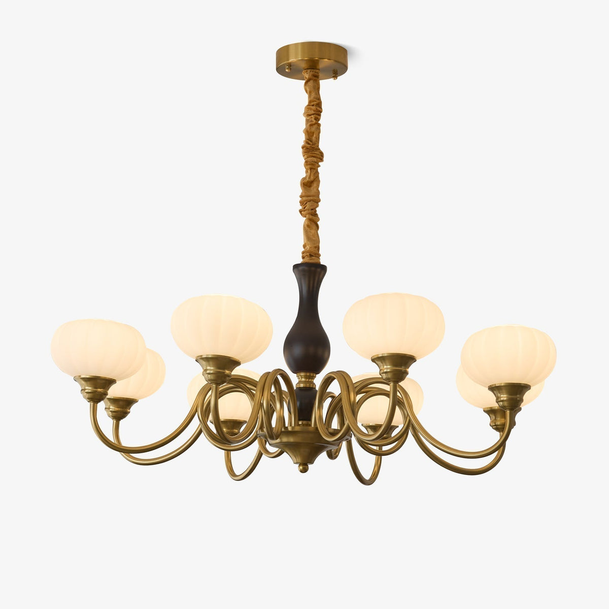 Lustre Ulysse en bois et verre – faubourg & fils