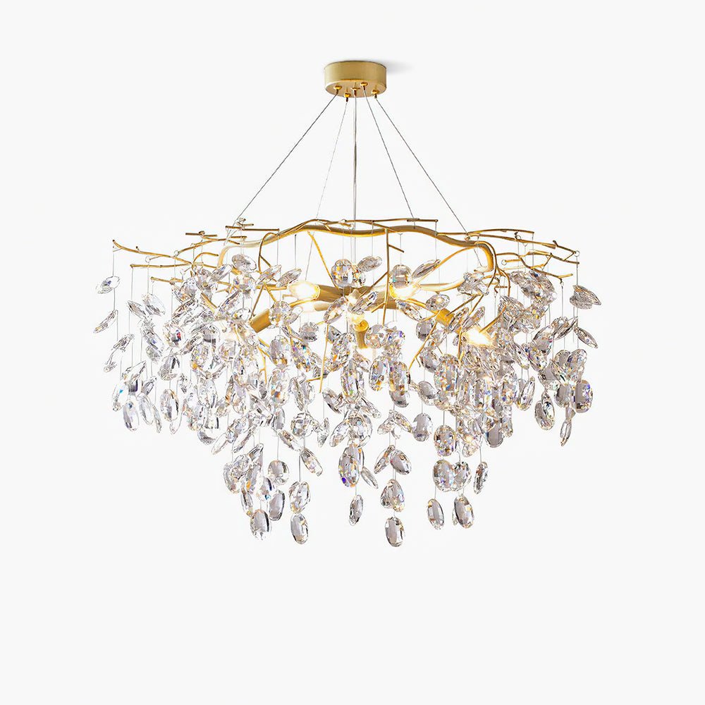 Lustre Véga en cristal et laiton – faubourg & fils