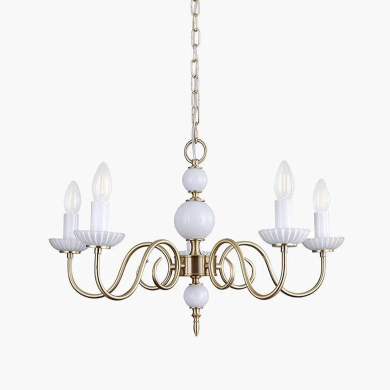 Lustre Voilier en verre et laiton – faubourg & fils